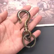 Brass Key Chain Key Ring Backpack Pendant Tool Outdoor Hanging Hook EDC C-8SB