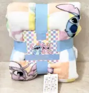Disney Lilo & Stitch Angel & Scrump Plush Throw Blanket *Primark*-NEW