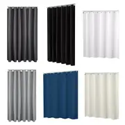 Fabric Shower Curtain Waterproof Bathtub Shower Curtain with Hooks 180 x 200cm
