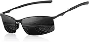 [Fazaiyoo] Polarised Sunglasses for Men Women UV400 Protection Metal Frame Ultra Light Driving Fishing Running Golf Outdoor Pilot Sun Glasses