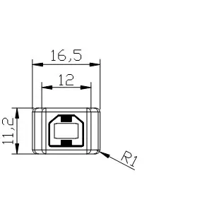 USB 2.0 A母對B公 印表機轉接頭/ USB轉接頭 A母-B公