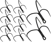 10pcs Treble Fishing Hooks Durable Fishing Hooks with Points Design for Enhanced Grip for Freshwater