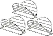 AUTSUPPL 3Pcs Stainless Steel Taco Holders Versatile Taco Shell Stand for Burritos Tortillas Pancakes Kitchen Accessory for Home Restaurant Use