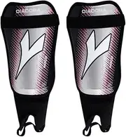 Diadora Unisex Mago Soft Shell Shinguards, Black, Grey, Pink, M