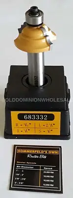 NEW Sommerfelds Tools for Wood 683332 Classical Router Bit with 1/2" Bearing