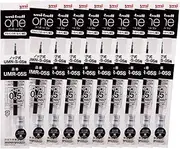 Mitsubishi Pencil Uni-Ball One Gel Ballpoint Pen Refill, 0.5, Black, 10 Pieces, Hako UMR05S.24