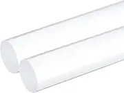 uxcell 2pcs Acrylic Round Rods 1/2" x 12" Clear Acrylic Dowel Rods Sticks Acrylic Plastic Sticks Strip for DIY Crafts Lighting Gardening Decorations - 13mm x 300mm