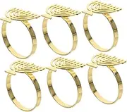 Cabilock Sets Hanukkah Decorations Napkin Holder Ring Gold Table Decor for Hotel and Restaurant Pcs