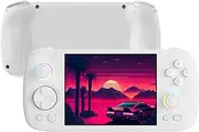 RG406H Android 13 Retro Game Console, 128GB Internal Storage + 128GB SD Card, 4000+ Titles, Powerful Performance, 4" IPS Touchscreen, Hall Effect Joysticks, Wi-Fi, Bluetooth (White)
