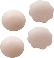 [LIFKOME] 2pairs Invisible Nipples Covers Skin-Friendly Breathable for Women Seamless Design for Smooth Appearance for Clothing Styles Comfortable Skin-Friendly Materials Khaki
