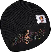 [BATPUG] Wireless Bluetooth Beanie, 5.2,Unisex Outdoor Sport Knit Hat with Stereo Speakers & Microphone Music Calls Skull Cap Beanies for Men Boys Teens Women Girls Headphones Headband Black