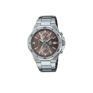 【CASIO 卡西歐】CASIO卡西歐 EDIFICE EFV-640D 八角運動計時鋼帶手錶