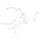 10 Pieces Acrylic Transparent Hoop Ring Bar Tongue Body Piercing Jewelry 18G