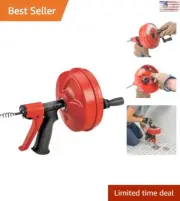 Power Spin+ Hybrid Drain Cleaning Machine - Powerful 1/4" x 25' Snake Auger
