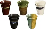 Meito No Sato Ceramic Tea Cup Set of 5 - Mino Ware Made in Japan
