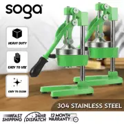 SOGA 2X Commercial Manual Juicer Hand Press Juice Extractor Squeezer Orange