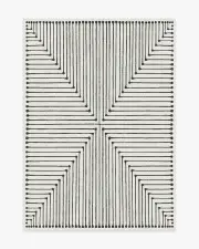 150' x 215' | Machine Washable Runner Rug | Kid & Pet Friendly | Indoor Rug | Jonathan Adler Inkdrop Black & Ivory Rug | Ruggable