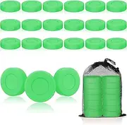 Syhood 18 Pcs of Hockey Pucks Balls with Reusable Mesh Bag Set Classic Ice Hockey Pucks Balls Rubber Street Hockey Puck Balls Practicing Training Pucks for Indoor and Outdoor