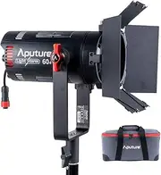 Aputure LS 60d Focusing LED Video Light with Barn Doors CRI 95+ TLCI 95+ 50000lux @1m Support App Control Built-in 8 Lighting FX for Video Recording,Wedding,Outdoor Shooting
