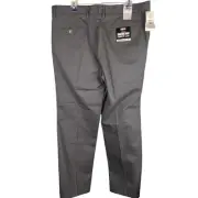 Dockers Pants Men 38x30-NWT Original Signature Gray Plaid Straight Wrinkle Free