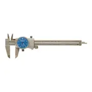 Mitutoyo 505-742-51 6" .100"Range/Rev Blue Face Precision Dial Calipers