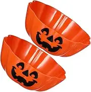 Sosoport 2pcs Halloween Candy Bowls: Large Capacity Serving Bowls for Sweets Fruits and Snacks - for Halloween Party and Festive Gatherings