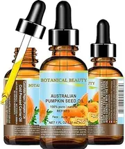 Botanical Beauty Australian PUMPKIN SEED OIL Pure Natural Virgin Unrefined Cold Pressed Carrier Oil. 1 Fl.oz.- 30 ml. for Face, Skin, Hair, Lip, Nails