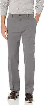 Men khaki pants dockers gray classic stretch flat front 34 x 34