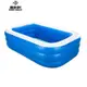 限時免運-兒童充氣游泳池加厚嬰兒成人家用游泳池廠家直供藍白方形海洋球池-趣多多