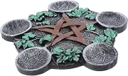 Cabilock Unique Resin Pentagram Altar Decorative Candle Holder for Rituals Tealight Elegant Home Dec