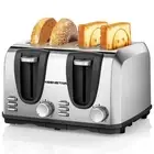 Toaster 4 Slice, Bread Toaster with Dual Control Panels Extra-Wide Slot of Ba...