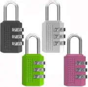 4 Pack Combination Lock for Locker 3 Digit Outdoor Combination Padlock Resettabl