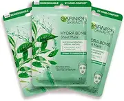 Garnier Hydra Bomb Hyaluronic Acid Green Tea Sheet Mask (3 Pack)