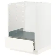 METOD / MAXIMERA base cabinet for oven with drawer, white/Veddinge white, 60x60x80 cm