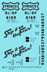 K4 O Scale Decals SLSF Frisco 50 Ft Boxcar Black Late Scheme