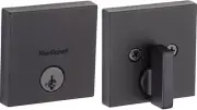 Kwikset Downtown Deadbolt, Low Profile, SmartKey Tech, Matte Black 258SQT-514S