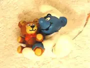 The Smurfs Baby Smurf Teddy Bear Action Figure, Schleich, 2",Peyo, With Tag, New