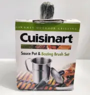 Cuisinart CBP-116 Sauce Pot & Basting Brush Set w/ Lid Stainless Steel BBQ Grill
