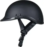 Retro Motorcycle Half Helmet Portable Jet Bowl Helmet ECE Approved Summer Safety Demi Helmets, Men Women Vintage Helmets A,Large