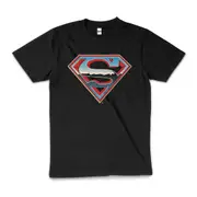 DC Comics Superman Logo 70s 80s Man Of Steel T-Shirt Unisex Tee Black