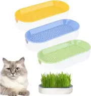 3 Pcs Hydroponic Cat Grass Planter,Cat Grass Planting Box, Seed Sprouter Tray...