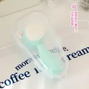 Baburu - Dual Head Silicone Face Cleaning Brush / Cat Ear Decoration / Case / Set With Case - Cat Ear Edition - Green - One Size