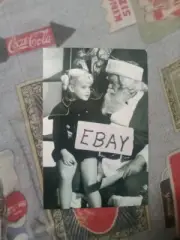 THE BRADY BUNCH, SUSAN OLSEN, CINDY WITH SANTA EPISODE, B&W 4X6 PHOTO, BRAND NEW