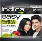 Indica Easy 10 Minutes Herbal Hair Color Shampoo Base Natural Black Dark Brown