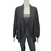 IMAN Womens Trendy Open Front Everyday Cotton Rayon Cardigan 3X Plus Size