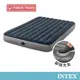 【INTEX】經典海軍藍(電池式幫浦+腳踏幫浦)-雙人加大充氣床-寬152cm 15010080(64783)