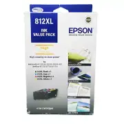 NEW Genuine Epson 812XL High Yield Capacity Ink Cartridges 4 Colour Value Pack