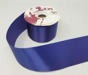 Lion Offray Navy Blue Satin Acetate Craft Ribbon 2-5/8" x 50 YDS Roll # 40