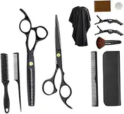 Hairdressing Scissors Set 12-piece Barber Kit Flat Teeth Scissors Hair Cutting Supplies for Salon/barber Shop