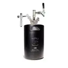 Black 3.8L Insulated Mini Keg Pressurized Craft Beer Dispenser Flow Control